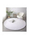 Strado Carpets Αντιολισθητικό Χαλί Στρογγυλό Shaggy White Φ200cm
