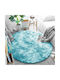 Strado Carpets Teppich Rund Zottelig Light Blue