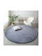 Strado Carpets Χαλί Στρογγυλό Shaggy Light Grey