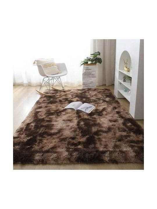 Strado Carpets Rug Rectangular Shaggy Brown