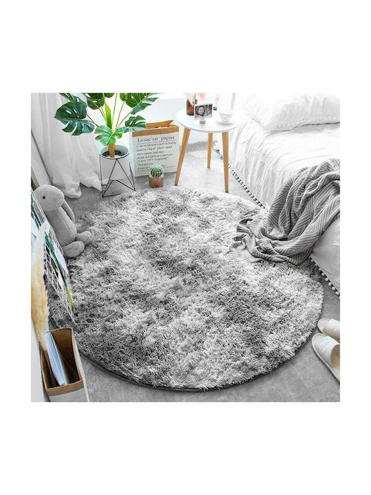 Strado Carpets Covor Rotund Shaggy Gri deschis