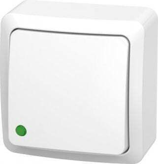 Elektro Plast Wall Switch Lighting One-Way with Frame White