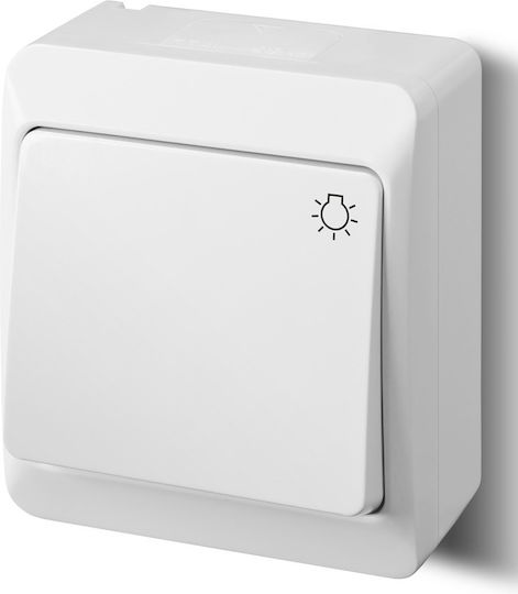 Elektro Plast Waterproof Wall Switch Lighting with Frame White