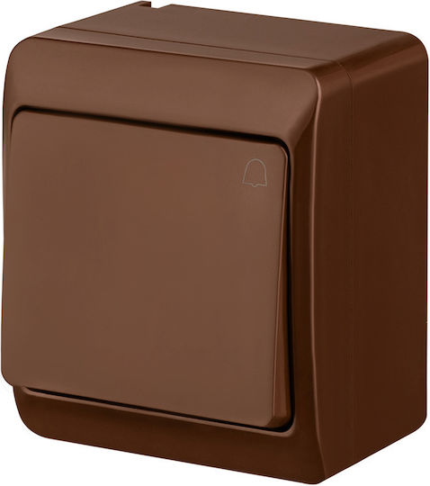 Elektro Plast Waterproof Wall Switch Lighting with Frame Brown