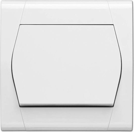 Elektro Plast Recessed Wall Switch Lighting with Frame White