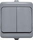 KOS Waterproof Wall Switch Lighting with Frame Gray