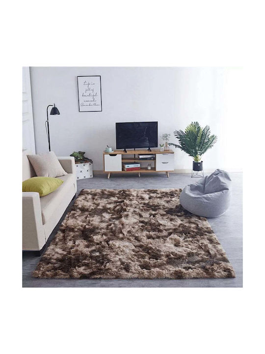 Strado Carpets Rug Rectangular Shaggy Brown