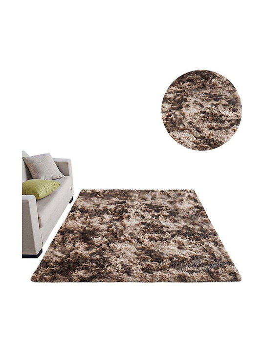 Strado Carpets Teppich Rechteckig Zottelig Braun