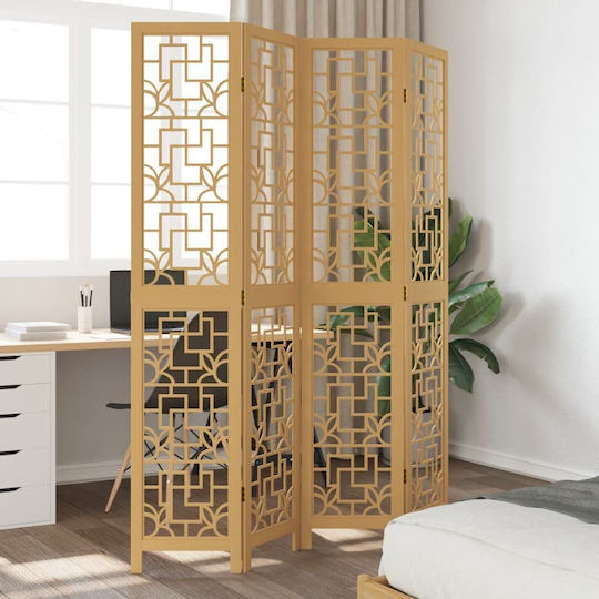 vidaXL Διακοσμητικό Παραβάν Ξύλινο με 4 Φύλλα 140x200cm
