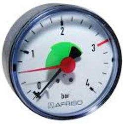 Rf Heating Pressure Gauge 63 Ax = 63mm 0-4bar 1/2" Cl 2.5 63537 Rf Heating Pressure Gauge 63 Ax = 63mm 0-4bar 1/2" Cl 2.5 63537