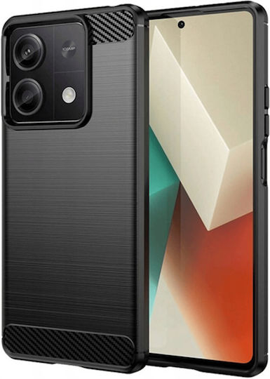 Spacecase Carbon Back Cover Σιλικόνης Μαύρο (Redmi Note 13 5G)