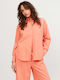 Women's Linen Long Sleeve Shirt Orange