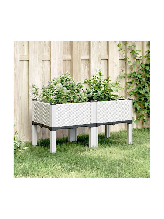 vidaXL Planter Box 80x42cm White 367894