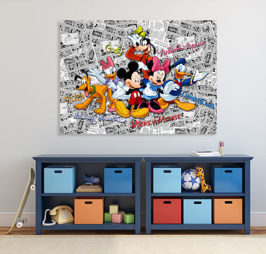 Kids Canvas Wall Painting Mickey & Friends 45x65cm