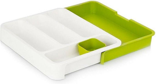 Tavă Pentru Tacâmuri De Sertar Rabatabilă Din Plastic 48x38x5.5cm Albă