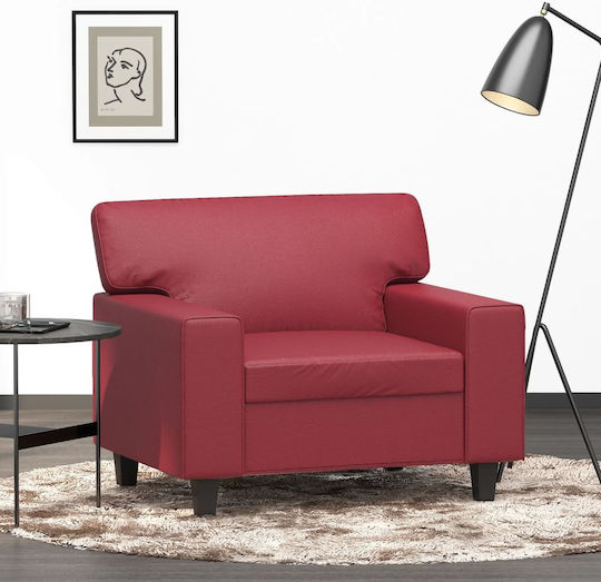 Sessel aus Kunstleder Bordeaux 94x77x80cm
