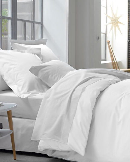 Mc Decor Σεντόνι Ξενοδοχείου Λευκό Υπέρδιπλο 240x270εκ. Βαμβακερό