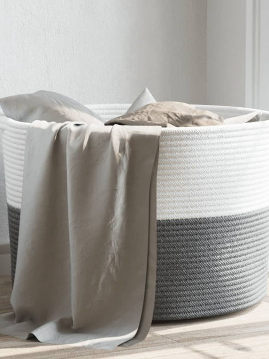 vidaXL Laundry Basket Fabric Folding 55x55x36cm Gray