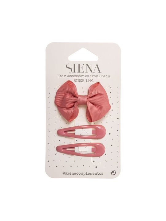 Siena Set Kids Hair Clips with Bobby Pin Multicolour in Pink Color