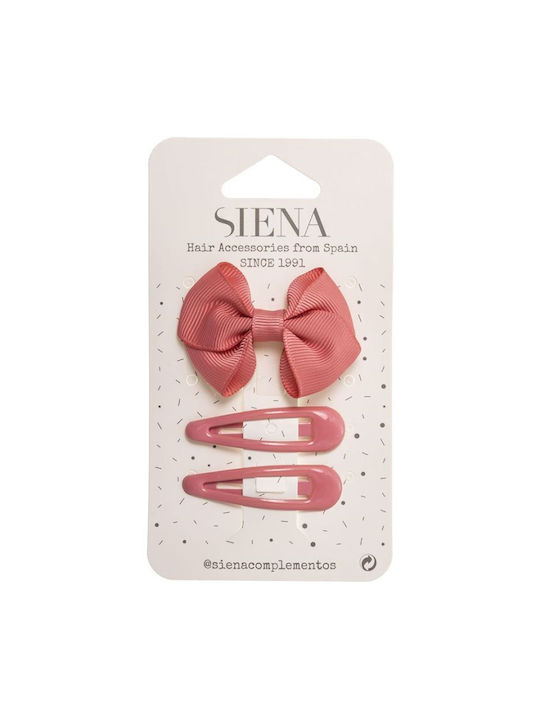 Siena Kids Hair Clips Set with Bobby Pin Multicolour in Pink Color