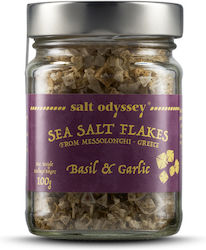 Sea Salt Flakes Basil & Garlic 100g Salt Odyssey 15966
