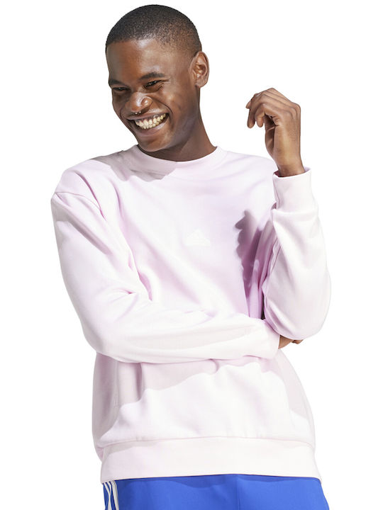 Adidas Men's Sweatshirt Jacket Pink