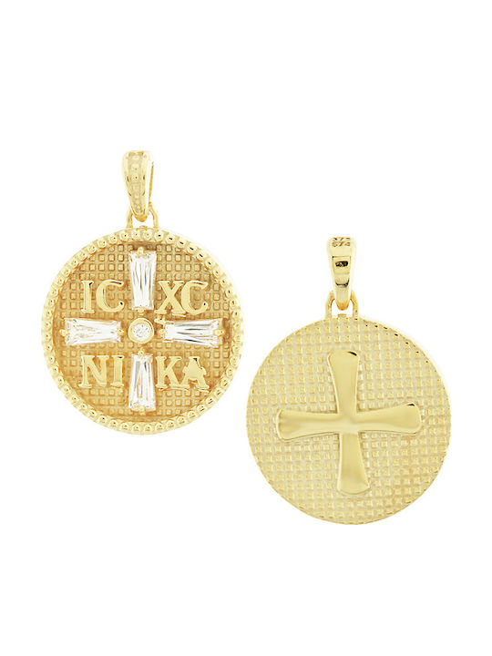 Kaloustian Pandantiv Talisman pentru copii Față și spate Constantinato din Aur 14K 5KR.03.D381P