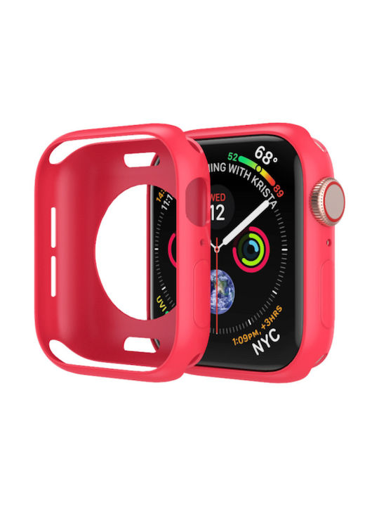 Silicone Case in Red color for Apple Watch 4/5/6/SE (44mm)