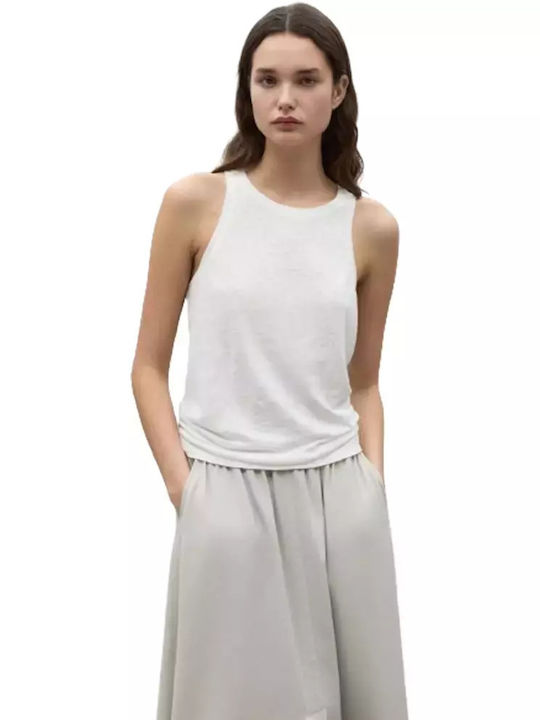 Ecoalf pentru Femei de Vară Bluză din In Fără mâneci Off White
