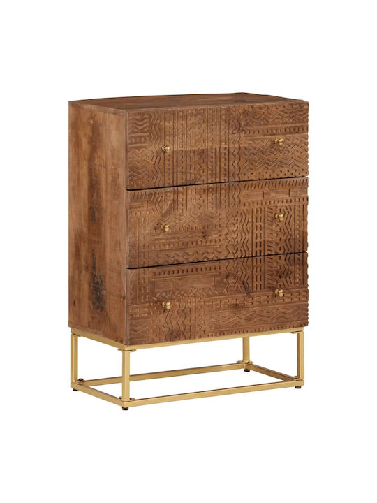 Drawers Storage Made of Metal & Wood L55xW30xH76cm