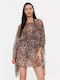 Guess Feminin Lung Rochie de Plajă Maro