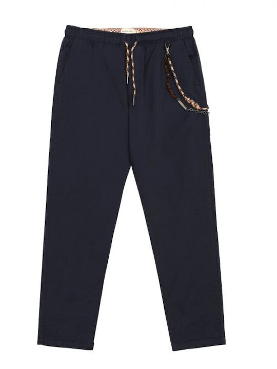 Gl003bd Παντελόνι Chino Ελαστικό σε Loose Εφαρμογή Deep Blue