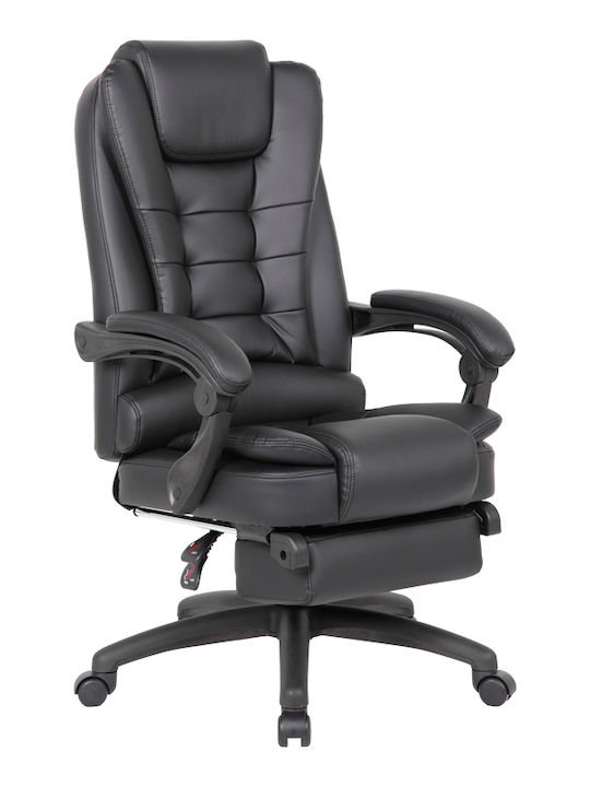 Acel Executive Reclining Office Chair with Adjustable Arms Black Pakketo