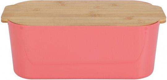 Excellent Houseware Ψωμιέρα με Καπάκι Πλαστική Κόκκινη 33x18.5x12cm