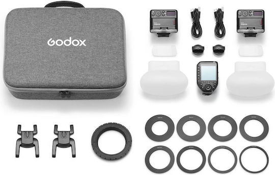 Godox Макро TTL Светкавица Макро Ринг Комплект За Сони Фотоапарати