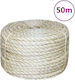 vidaXL Σχοινί Στριφτό 8mm 50m Σιζάλ 2.4kg Μαύρο