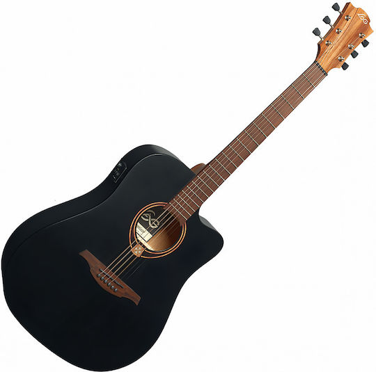 Lag Acoustic Guitar Black / Black Satin