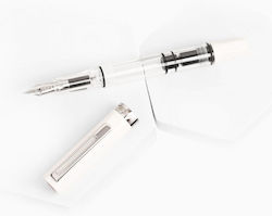 Twsbi Eco White Piston Calligraphy Pen Broad White