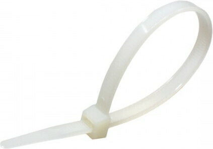 KSS Pack of 100pcs White Plastic Cable Ties 28900-W