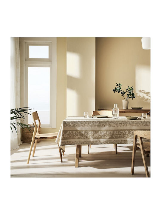Gofis Home Tischtuch Leinen Ginevra Olive 135x180cm