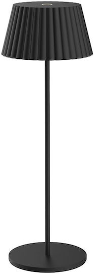 Gekas Metal Table Lamp LED with Black Shade and Base