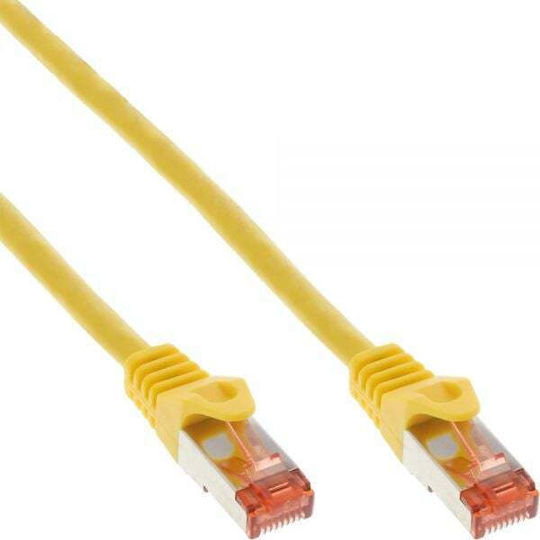 Intos Electronic S/FTP Cat.6 (Gigabit) Καλώδιο Δικτύου Ethernet 1.5m Κίτρινο