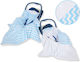 Doppelseitige Autositzdecke Babies Chevron Blau-weiß