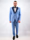 Herrenanzug mit Weste Sky Blue