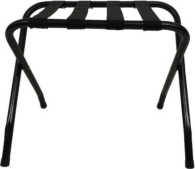 Ready Metallic Foldable Hotel Luggage Rack Black