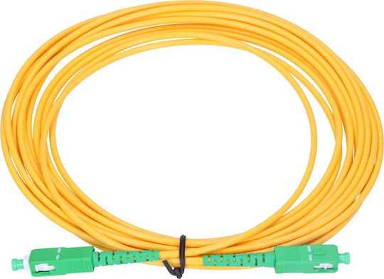 Extralink Καλώδιο Οπτικής Ίνας SC/APC-SC/APC 5m Κίτρινο