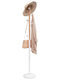 vidaXL Metallic Coat Rack White 30x30x177cm