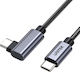 Unitek Angle (90°) USB 2.0 Cable USB-C Male - USB-C 100W PD Black 3m C14123BK-3M