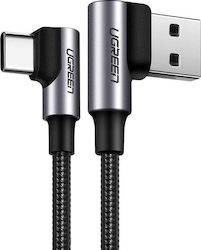 Ugreen Us176 Unghi (90°) / Împletit USB 2.0 Cablu USB-C bărbătesc - USB-A de sex masculin Negru 0.5m (20855B)