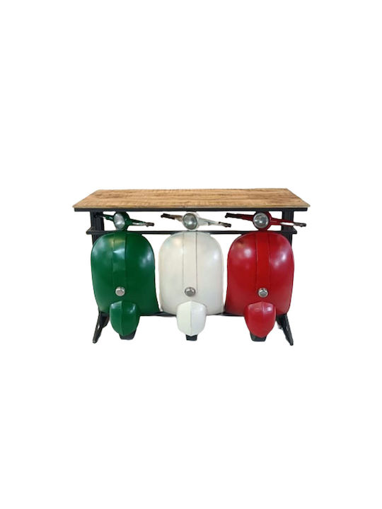 Vespa Consolă Metalică Green White Red L138xL52xH100buc
